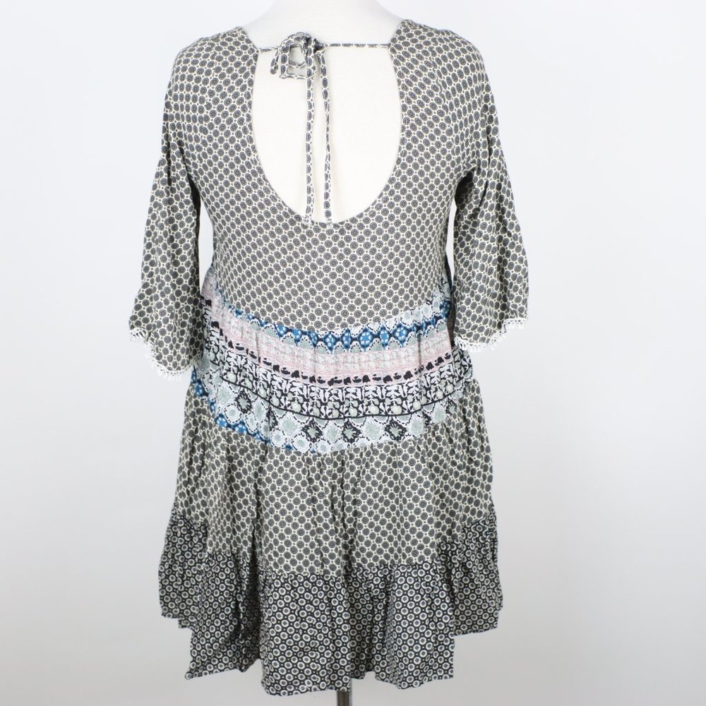 Umgee Womens Small Paisley Waist Stripe Tunic Dress - Picture 3 of 4